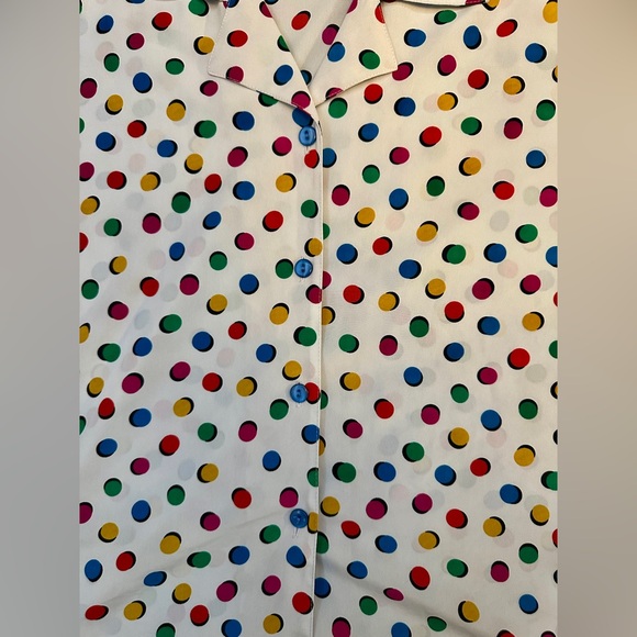 Vintage Polka Dot Shirt Size L - Picture 9 of 9